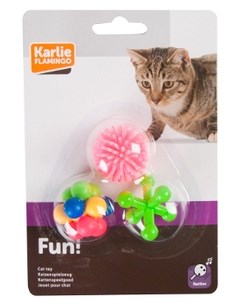 Игрушка Мячики каучуковые для кошек 4 см 3 шт Flamingo