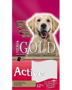 Сухой корм Adult Active для активных собак 12 кг Nero gold