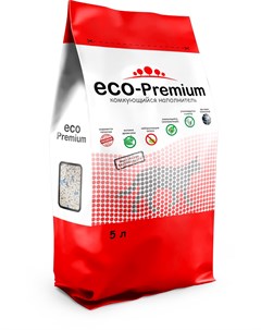 Наполнитель ECO Premium Blue комкующийся древесный без запаха для кошек 55 л 20 кг Синий Eco-premium