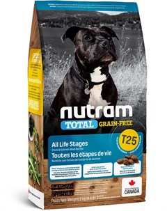 Сухой корм Total Grain Free T25 Salmon Trout Dog Food из мяса лосося и форели для собак 2 кг Nutram
