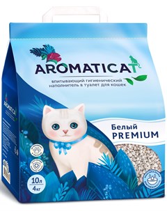 Наполнитель Premium Белый впитывающий гигиенический для кошек 10 л 4 кг Aromaticat