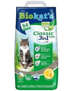 Наполнитель Classic Fresh комкующийся для кошек 10 л 9 9 кг Biokat's