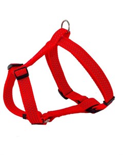 Шлейка Премиум нейлон светоотражающий красная для собак 15 мм 30 50 см Красный Каскад