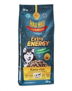 Сухой корм Champion Extra Energy для активных собак всех пород 20 кг Курица Hau-hau