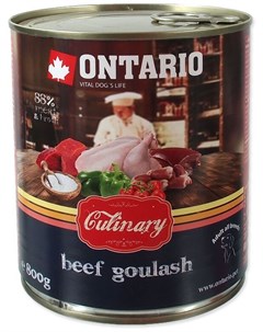 Консервы Culinary Goulash Гуляш из говядины для собак 800 г Говядина Ontario