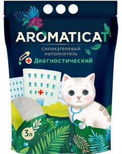 Наполнитель Диагностический силикагелевый с гранулами индикаторами pH для кошек 3 л 1 25 кг Aromaticat