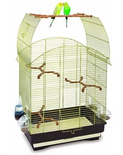 Клетка Agata для птиц Д 58 х Ш 33 х В 62 5 см Коричневый золотой Imac