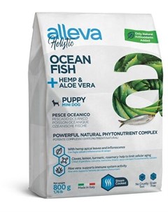 Сухой корм Holistic Puppy junior Fish Mini с океанической рыбой алое вера для щенков и юниоров миниа Alleva