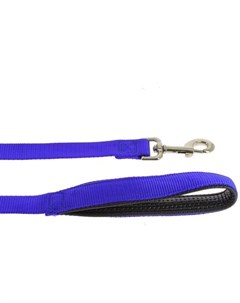 Поводок с мягкой ручкой нейлон синий для собак 120 x 2 см Синий Каскад