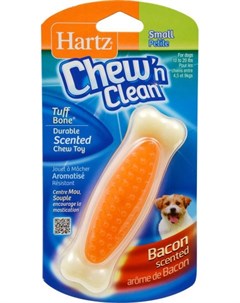 Игрушка Chew n Clean Bone Middlin For Dogs Косточка со вкусом бекона для очищения зубов собак Hartz