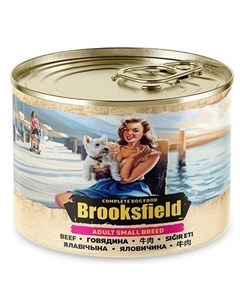 Консервы Adult Small Breed Говядина для собак мелких пород 200 г Говядина Brooksfield