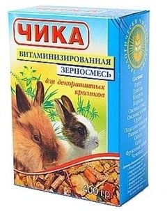 Корм витаминизированная зерносмесь для декоративных кроликов 400 г Чика