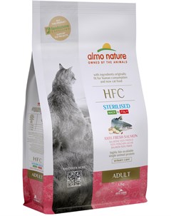 Сухой корм HFC со свежим лососем для стерилизованных кошек 1 2 кг Лосось Almo nature