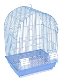 Клетка 3100A для птиц Д 34 5 х Ш 28 х В 50 см Голубая решетка голубой поддон Триол