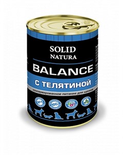 Консервы Balance для щенков 340 г Телятина Solid natura