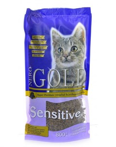 Сухой корм Sensitive с ягненком для кошек с чувствительным пищеварением 800 г Nero gold