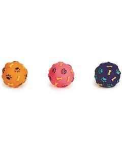 Игрушка Мячик с отпечатками лап и косточек для собак 8см в ассортименте Beeztees