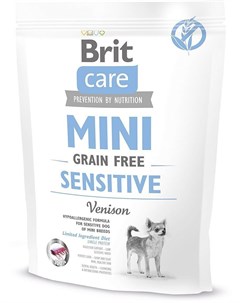 Сухой корм Care Mini GF Sensitive беззерновой для собак мелких и миниатюрных пород с чувствительным  Brit*