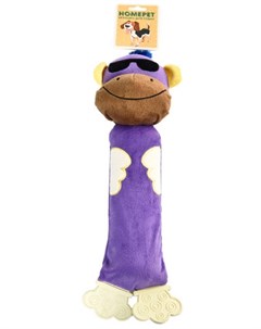 Игрушка Seaside обезьяна с пищалкой плюш для собак 40 х 13 5 см Homepet