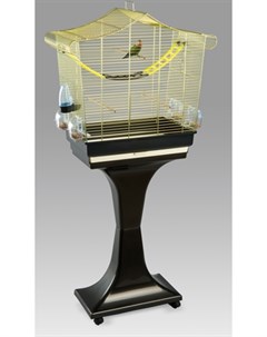 Клетка Sofia на подставке для птиц Д 63 х Ш 33 х В 61 см Золотой с коричневым Imac