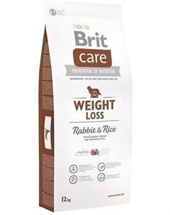 Сухой корм Care Weight Loss c кроликом и рисом для собак склонных к полноте 12 кг Кролик с рисом Brit*