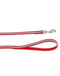 Поводок со светоотражающей полосой красный для собак 120 x 2 см Красный Каскад