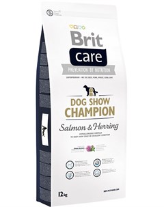 Сухой корм Care Dog Show Champion с лососем сельдью и рисом для выставочных собак 12 кг Лосось и сел Brit*