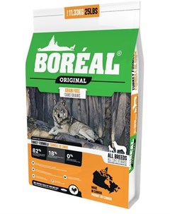 Сухой корм Original беззерновой с индейкой для собак всех пород 11 33 кг Индейка Boreal