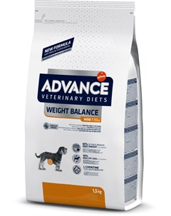 Сухой корм Weight balance Mini для собак малых пород при ожирении 1 5 кг Advance