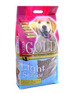 Сухой корм Senior Light для пожилых собак 12 кг Nero gold
