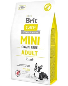 Сухой корм Care Mini GF Adult Lamb беззерновой для собак мелких и миниатюрных пород 2 кг Ягненок Brit*