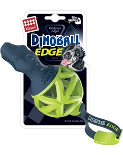 Игрушка 75428 Dinoball Динозавр с ручкой черно зеленый для собак 8 см Gigwi