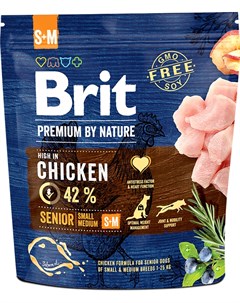 Сухой корм Premium by Nature Senior S M для пожилых собак мелких и средних пород 1 кг Brit*