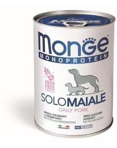 Консервы Dog Monoprotein Solo паштет из свинины для собак 400 г Паштет из свинины Monge