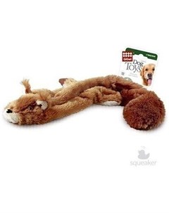Игрушка Dog Toys Шкурка белки с пищалкой для собак 61 см Gigwi