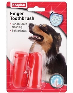 Зубная щетка Finger Toothbrush двойная на палец для собак 3 см Beaphar