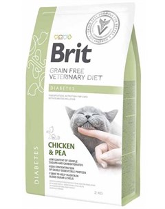 Сухой корм Veterinary Diet Cat Grain free Diabetes беззерновой при диабете для кошек 2 кг Курица и г Brit*