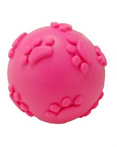 Игрушка Мяч с рисунком лапки с пищалкой для собак 6 см Homepet