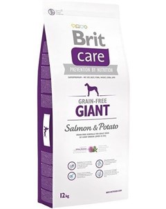 Сухой корм Care Salmon Potato Giant с лососем и картофелем беззерновой для взрослых собак гигантских Brit*
