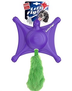 Игрушка 75426 Lets Fly Белка летяга для метания с пищалкой фиолетовая для собак 30 см Gigwi
