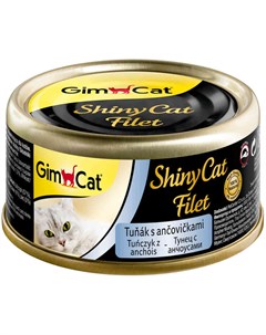 Консервы ShinyCat Filet для кошек 70 г Тунец с анчоусами Gimcat