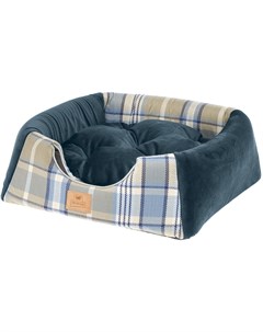 Домик Edinburgh трансформер с двухсторонней подушкой для собак и кошек Д 44 x Ш 44 x В 33 см Синий Ferplast