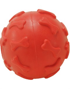 Игрушка Мяч с рисунком косточки с пищалкой для собак 6 см Homepet