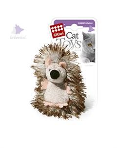 Игрушка для кошек Ежик с погремушкой ткань 7 см Gigwi