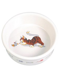 Миска для кошек керамическая с рисунком 11 5см 0 2л Trixie