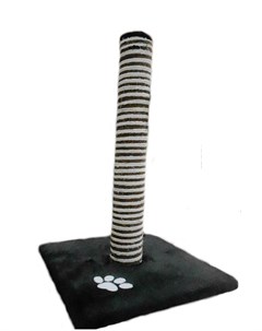 Когтеточка столбик для кошек Chocolato на подставке бежевая темно коричневая 40х40х63 см Petmax