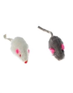 Игрушка для кошек Мышка натуральный мех разноцветная 5 см Petmax