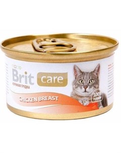 Care Влажный корм консервы для кошек с куриной грудкой 80 гр Brit*