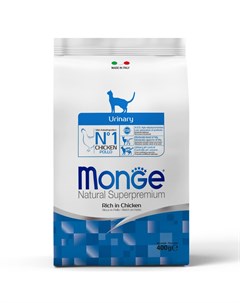 Urinary корм для кошек для профилактики мочекаменной болезни с курицей 400 г Monge