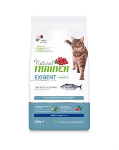 Natural Exigent Cat корм для привередливых кошек старше 1 года с океанической рыбой 1 5 кг Trainer